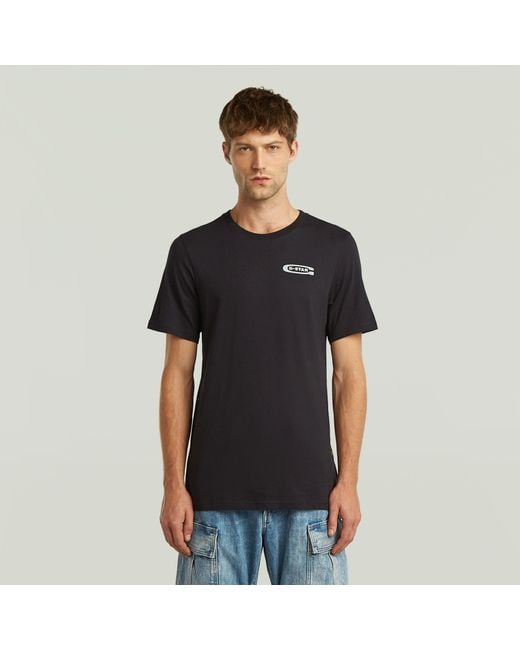 G-Star Black Old Skool Slim Tee for men