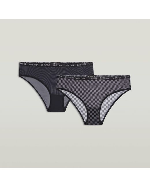 Lot De 2 Slips Mesh Brazilian G-Star en coloris Blue