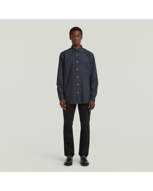 G-Star One Pocket Regular Shirt in het Blue voor heren