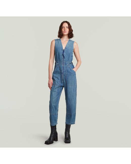 G-Star Blue Relaxed Jumpsuit