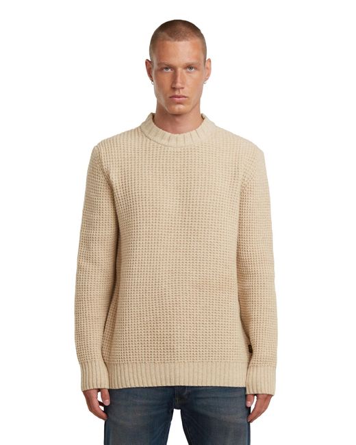 G-Star Natural Chunky Knit Pullover for men