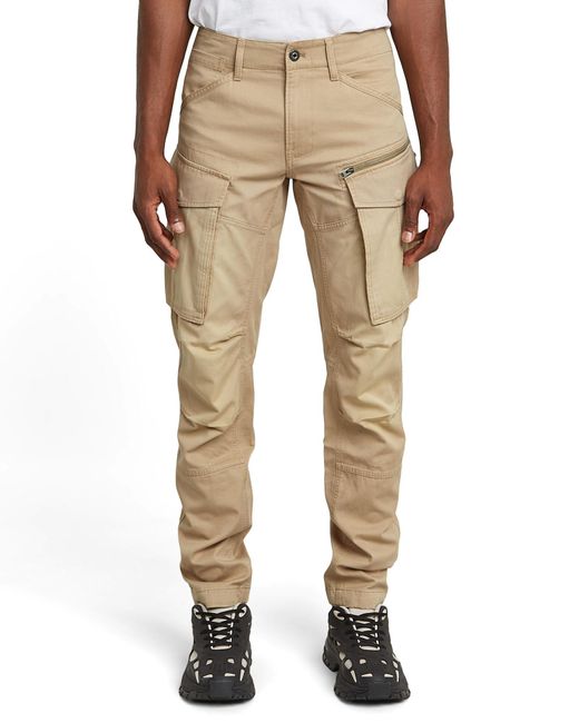 G-Star Natural Rovic Zip 3D Tapered Pants for men