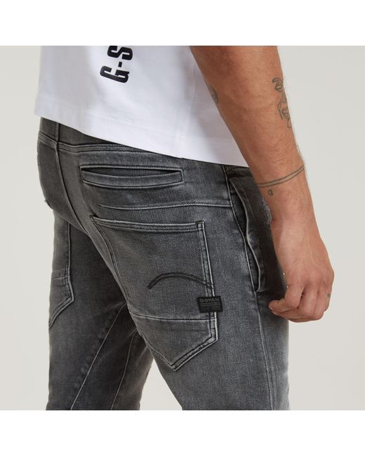 G-Star RAW D-staq 3d Slim Jeans in het Gray voor heren