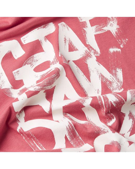 G-Star RAW Graphic 2 Slim Top in het Pink