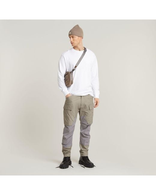 G-Star Gray 3D Regular Tapered Cargo Pants 3.0 for men