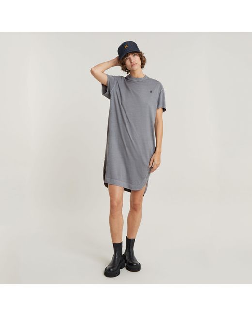 G-Star RAW Overdyed Loose T-Shirt Kleid in Gray für Herren