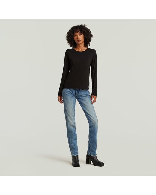 G-Star Black Front Seam T-Shirt