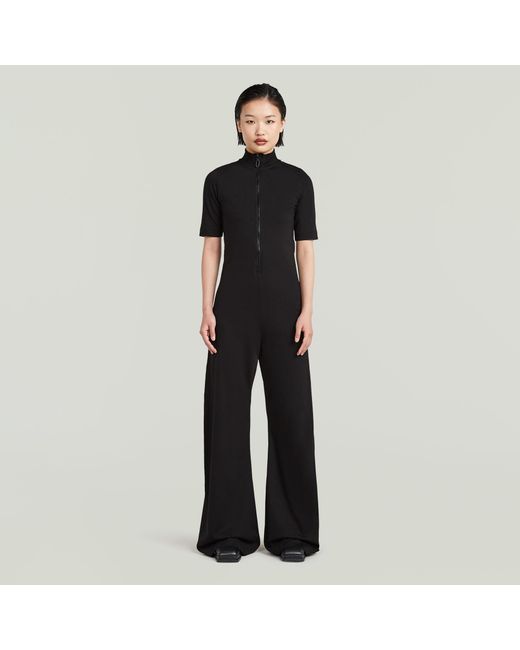 G-Star Black Wide Leg Jumpsuit