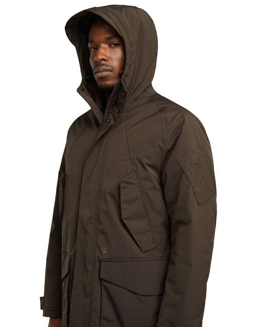 G-Star Brown Multipocket Padded Parka for men