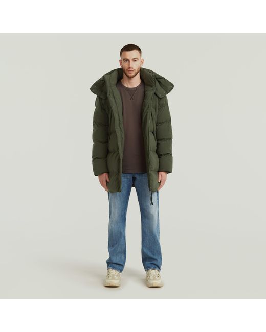 G-Star Green G- Whistler Padded Hooded Parka 2.0 for men