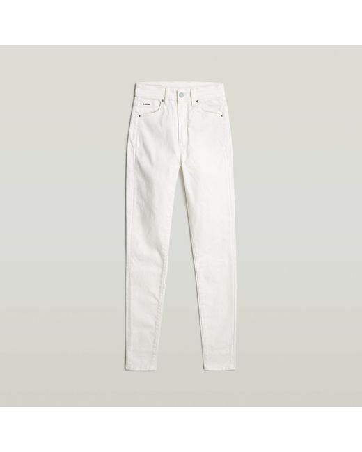 G-Star White Kafey Ultra High Skinny Jeans