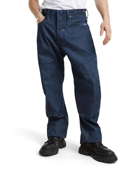 G-Star Blue Origins Bend 3D Loose Selvedge Jeans for men