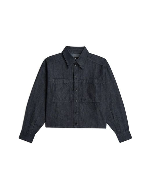 G-Star Blue Cropped Relaxed Shirt