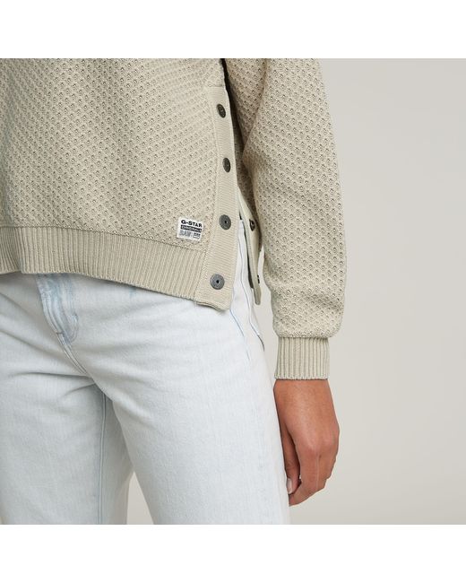 G-Star Natural Overdyed Structure Knitted Sweater