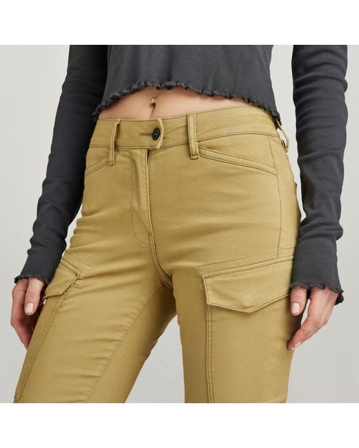 G-Star Yellow Blossite G-Shape Army High Skinny Jeans