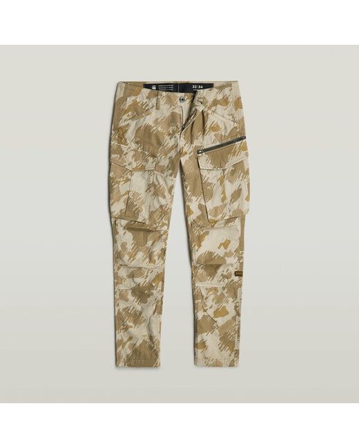 G-Star Natural Rovic Zip 3D Regular Tapered Pants for men