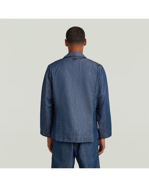 G-Star 4 Pocket Overshirt in Blue für Herren