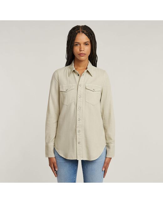G-Star Slim Western Overhemd in het Natural