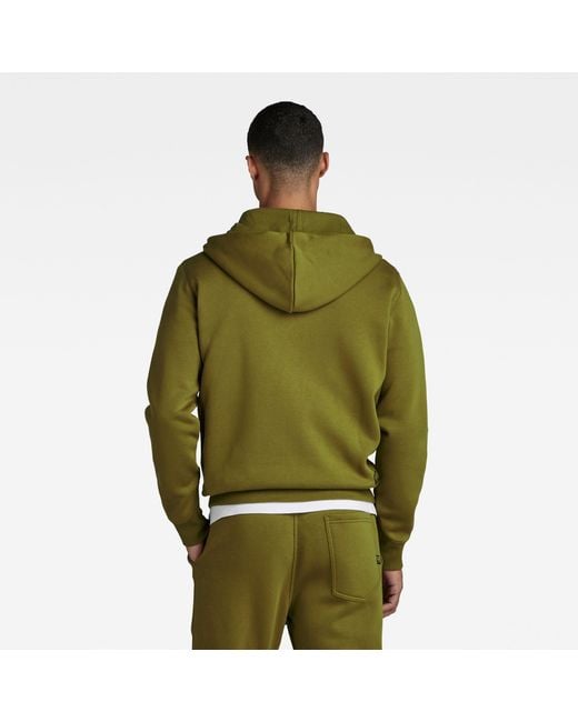G-Star RAW Premium Core Hooded Zip Thru Sweatshirt in Grün für Herren |  Lyst DE