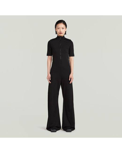 G-Star Black Wide Leg Jumpsuit
