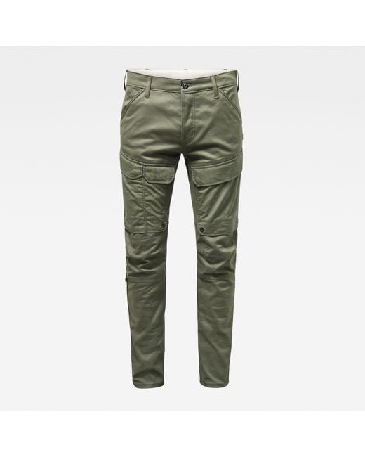 G-Star Green Front Pocket Slim Cargo Pants for men
