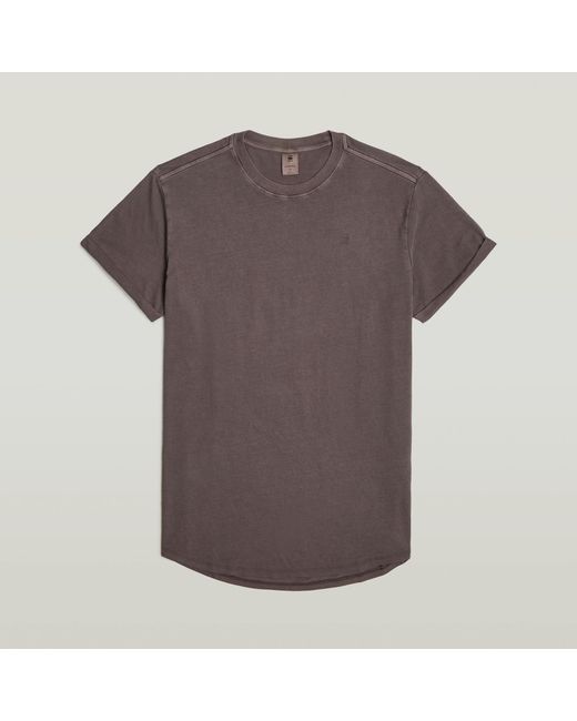 G-Star Text Back Graphic Overdyed Lash T-Shirt in het Brown voor heren