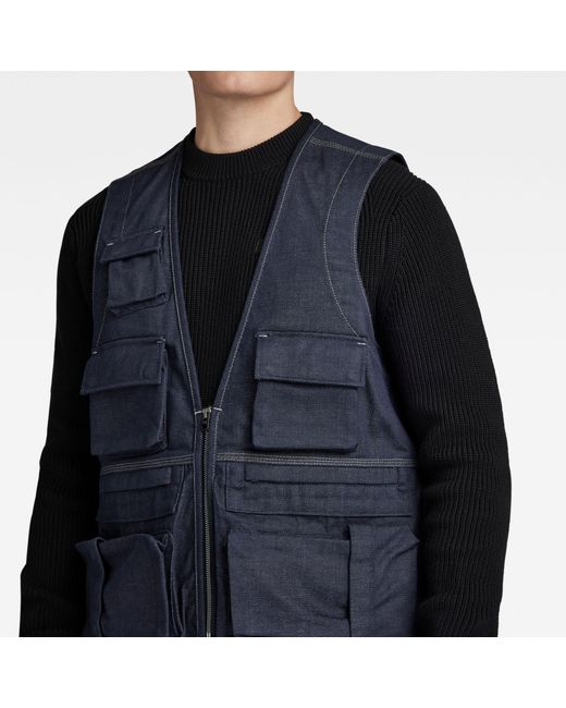 Veste Sans Manches GSRR G Star RAW pour homme en coloris Bleu Lyst