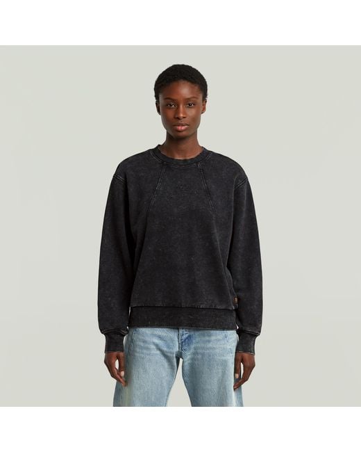 G-Star Black Washed A Line Script Sweater