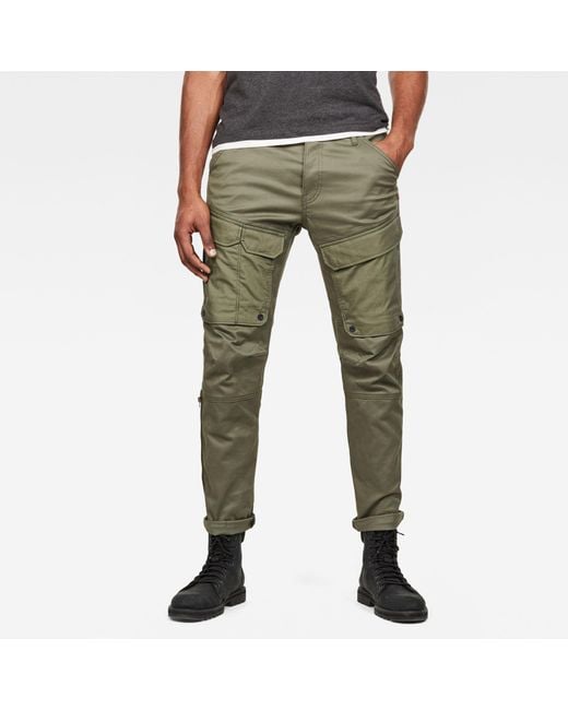 G-Star Green Front Pocket Slim Cargo Pants for men