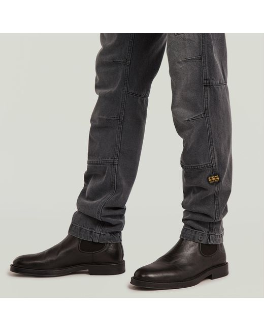 G-Star Gray Roxic Zip Regular Tapered Jeans for men
