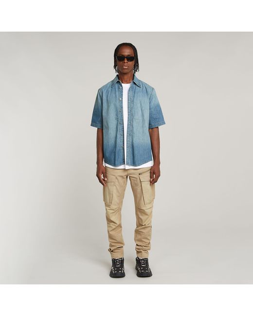 G-Star Regular Denim Overhemd in het Blue voor heren