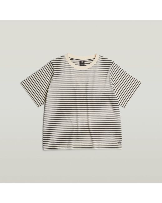 G-Star RAW Stripe Boxy Top in Gray für Herren