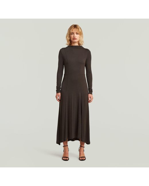 G-Star Drape Jersey Jurk in het Black
