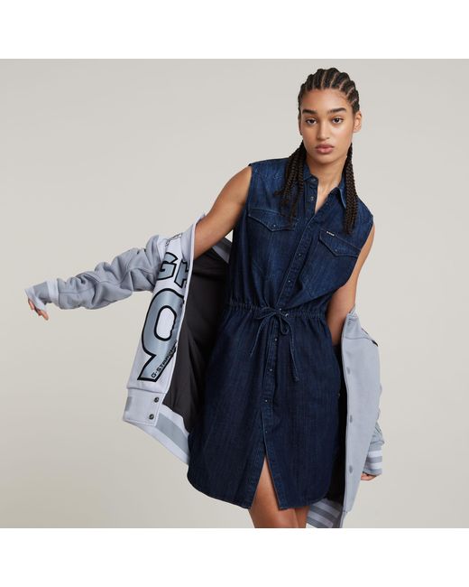 G-Star Blue Tacoma Shirt Dress
