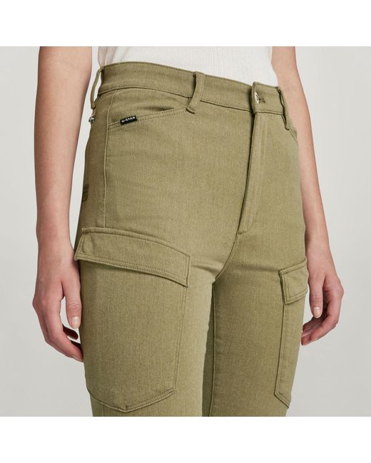 G-Star Green Kafey Cargo Ultra High Skinny Pants