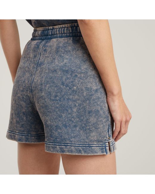 G-Star Blue Overdyed Sweat Shorts