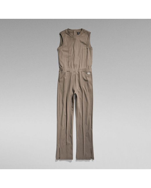 G-Star RAW Pintucked Jumpsuit in het Natural