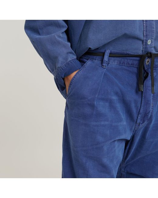 G-Star RAW Pleated Denim Hose in Blue für Herren