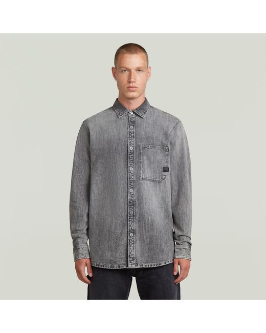 G-Star Regular 1-Pocket Overhemd in het Gray voor heren