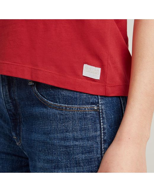 G-Star G-Script Shiny Top in het Red