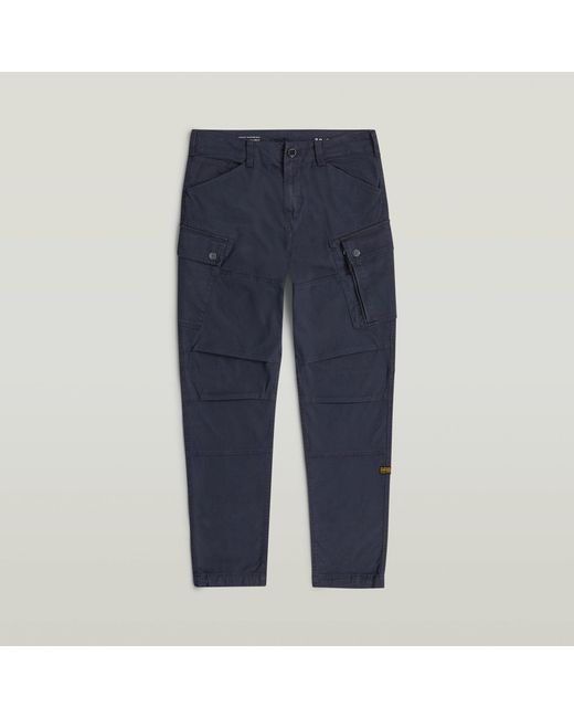 G-Star Blue Roxic Zip Straight Tapered Pants for men