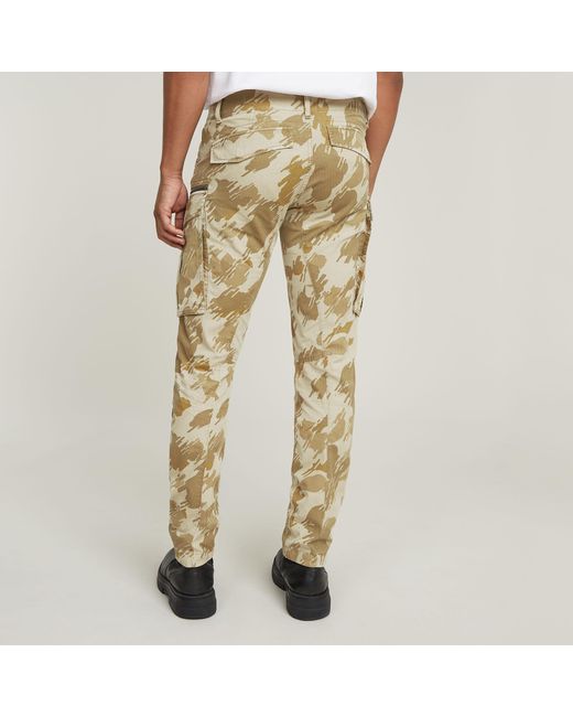 G-Star Natural Rovic Zip 3D Regular Tapered Pants for men
