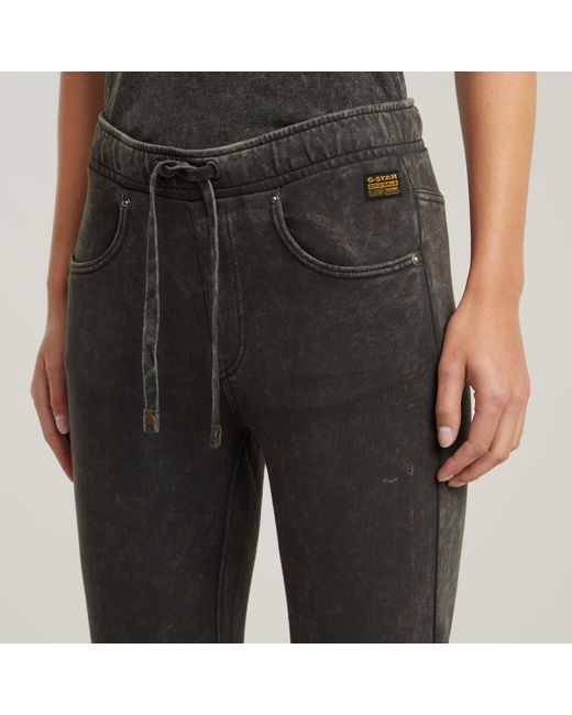 G-Star Extra Long Flared Sweatpant in het Black