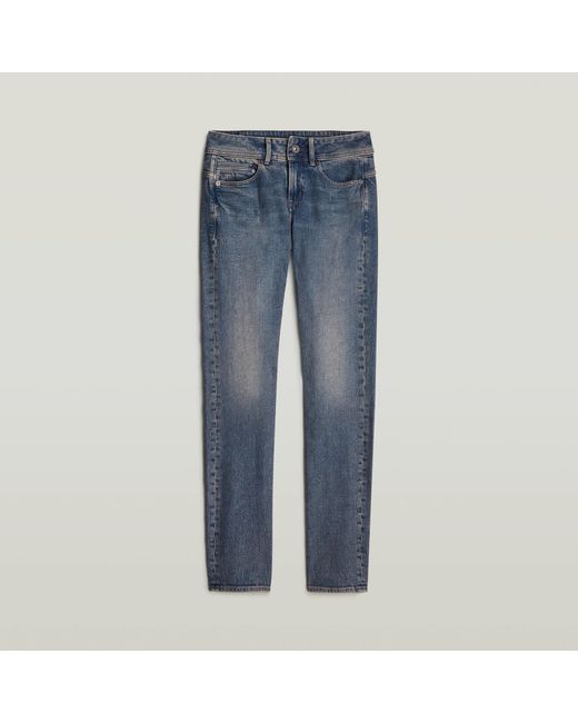 G-Star Midge Slim Straight Jeans in het Blue