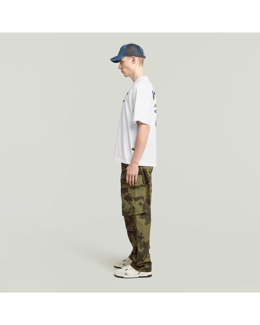 G-Star Green R-3N Regular Straight Cargo Pants for men