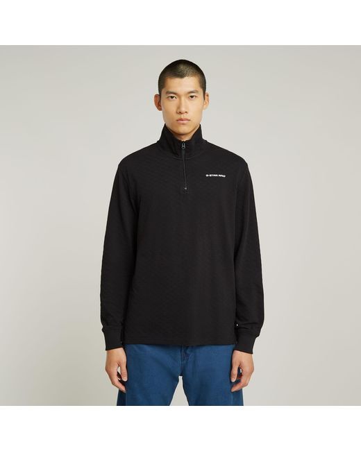 G-Star Checquard Tweeter Half Zip in Black für Herren