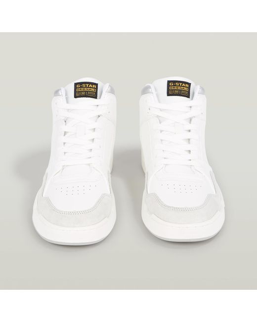 G-Star RAW Attacc Iii Mid Metallic Sneakers in het White voor heren