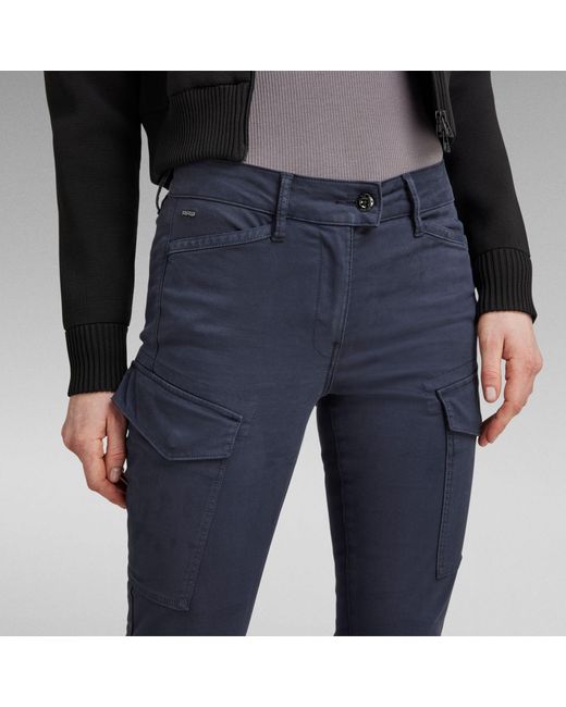 G-Star Blue Blossite G-Shape Army High Skinny Pants