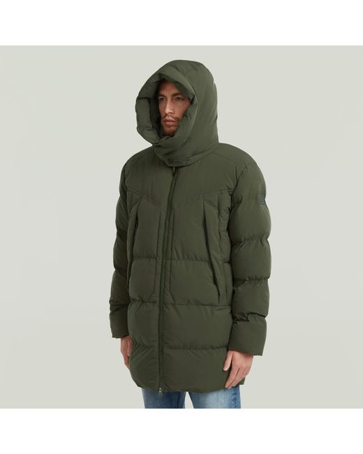 G-Star Green G- Whistler Padded Hooded Parka 2.0 for men