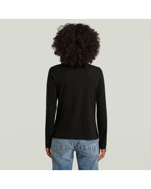 G-Star Black Front Seam T-Shirt